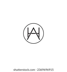 HA-Brief-Logo kreatives Design mit Vektorgrafik HA einfaches und modernes Logo