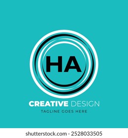 HA letter logo creative design. HA unique design. Vector illustration