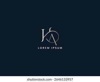 ha letter logo design, ah typography for corporate business,jh initials