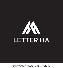 HA letter logo design with creative Vector Image , Letter HA Logo