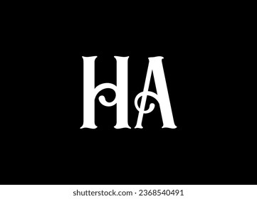 Logo-Design für HA-Buchstaben und Logo-Design für Monogramme