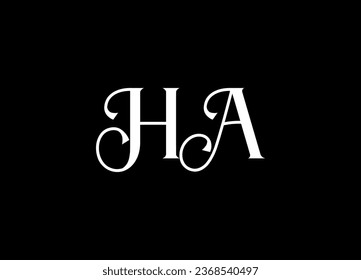 Logo-Design für HA-Buchstaben und Logo-Design für Monogramme