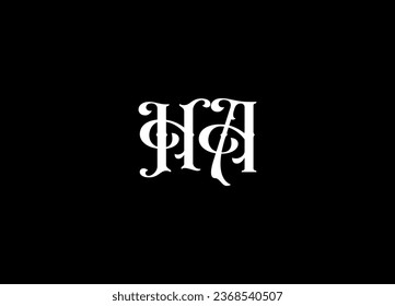 HA letter logo design and monogram logo design