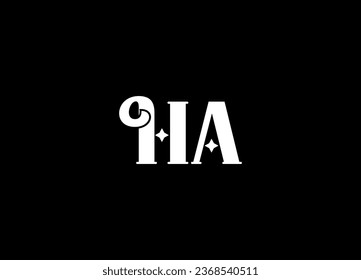 HA letter logo design and monogram logo design