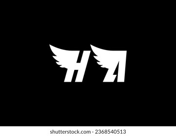 Logo-Design für HA-Buchstaben und Logo-Design für Monogramme