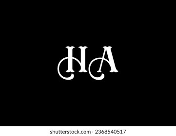Logo-Design für HA-Buchstaben und Logo-Design für Monogramme