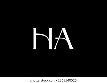 HA letter logo design and monogram logo design