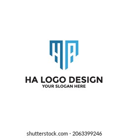 HA letter Logo Design Template