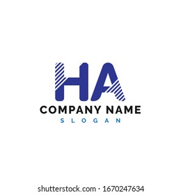 HA Letter Logo Design. HA letter logo Vector Illustration - Vector