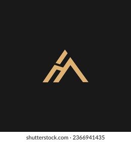 HA letter logo design vector template, HA monogram logo,
