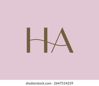 HA letter logo icon design. Classic style luxury initials monogram.