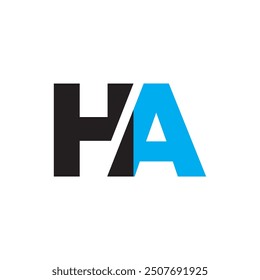 HA letter logo, HA initial logo