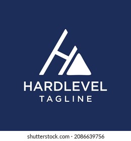 HA-Buchstabenlogo, das dreieckiges negatives Leerzeichen verwendet