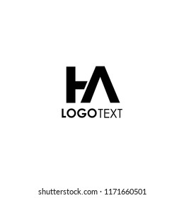 ha letter logo vector