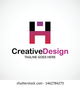 HA Letter Logo Vector in Black and Red Gradient Colors. Creative Modern for Business and Company.