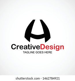 HA Letter Logo Vector in Black Colors. Creative Modern for Business and Company.
