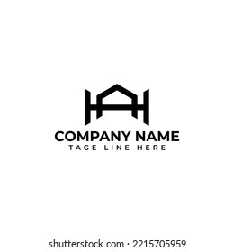 HA letter mark abstract vector logo design