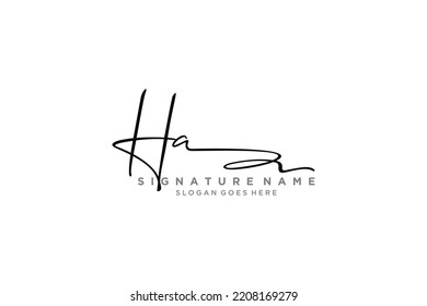 HA Letter Signature Logo Template elegant design logo Sign Symbol template vector icon