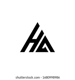 HA LETTER VECTOR LOGO ABSTRACT