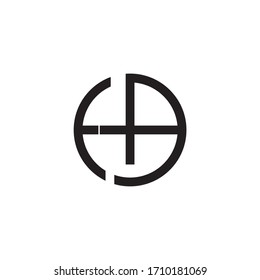Logo-Design der Vektorillustration mit Ha-Buchstaben