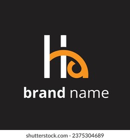 Ha letter, vector logo, projects, design, icon, vector stock symbol template 