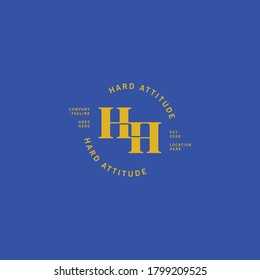 HA Letters classic logo design concept. Vector template