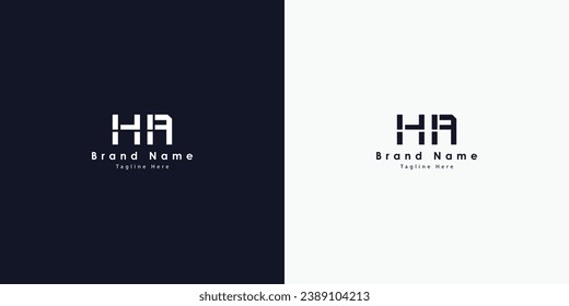 HA Letters vector logo design