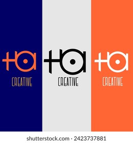 Ha logo alphabet creative abstract colorful elegant identity icon vector template