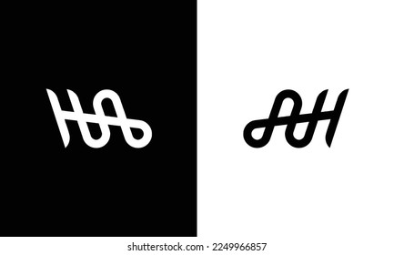 HA logo design. AH Letter Logo Design. Initial letter AH logotype company logo design. A H vector logo for business and company.