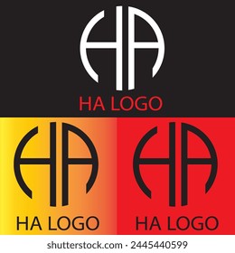 HA Logo Design, Logo Design, Letter marks Logo.