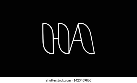HA logo design template vector illustration