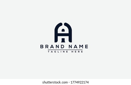 HA Logo Design Template Vector Graphic Branding Element.