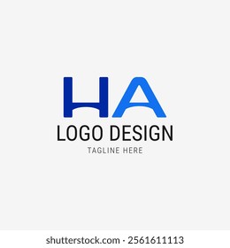 HA logo design template vector. Simple vector logo brand for apparel, fashion, boutique, business and company