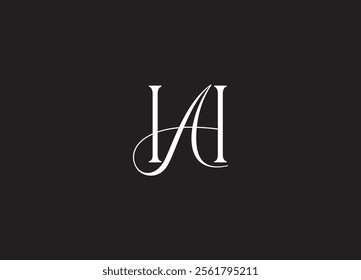 HA logo Design Template Vector Graphic Branding Element.
