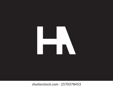 HA logo design vector initial design
