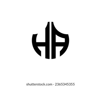 HA logo design vector template