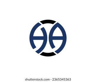 HA logo design vector template