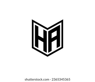 HA logo design vector template