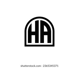 HA logo design vector template