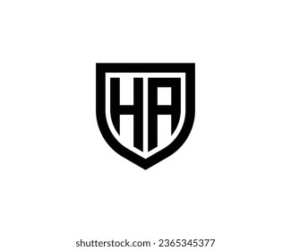 HA logo design vector template