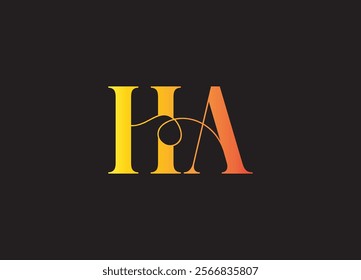 HA logo desing and monogram logo
