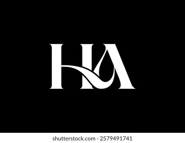 HA logo desing and monogram logo
