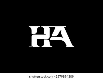 HA logo desing and monogram logo
