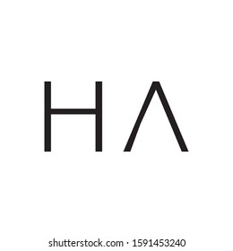 HA logo template vector icon design