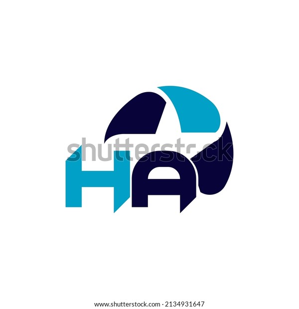 HA monogram\
initials letter concept. H A  icon logo design. H A elegant and\
Professional letter icon\
design.