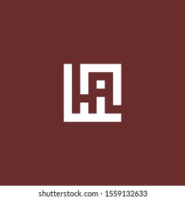 HA square shape kufic logo design 