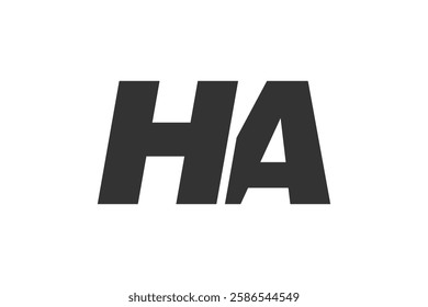 HA Techno Editable Font Logo For Corporate Branding. Bold, Futuristic Design With Unique Typographic Ideas. Minimal Custom Type And Dynamic Letter Variations For Promotion, Printing, And Book Titles