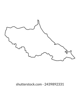 Ha Tinh province map, administrative division of Vietnam. Vector illustration.