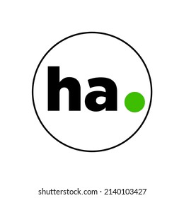 HA typography monogram. HA company name initial letters icon.