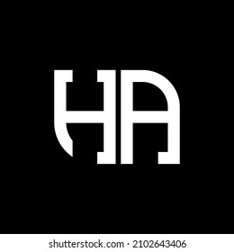 HA Unique abstract geometric vector logo design